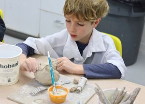Handbuilding with Clay, Ages 4-7. July 7-11, 9-10:30am