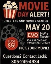 Homestead Community Center Monthly $5 Movie Day