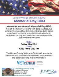 Memorial Day BBQ Tribute at Juniper Village at Bucks County