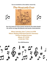 Indoor Concert: The Musicats Duo