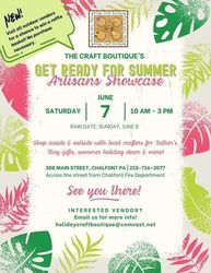 Get Ready for Summer Artisans' Showcase
