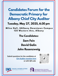 Candidate Forum Albany Chief City Audtor Democratic Primary