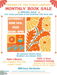 Friends of the Library Monthly Sale - Half Price Day!