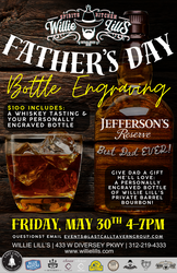 Willie Lill's Bourbon Bottle Engraving & Tasting