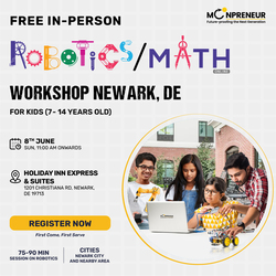 Free In-Person Robotics/Math Workshop for Kids at Newark, DE,  (7-14)
