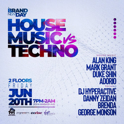 House Music vs Techno. 2 Floors of Music at Cerise Rooftop at Virgin Hotels