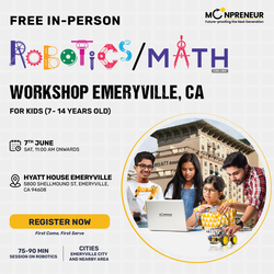 Free In-Person Robotics/Math Workshop for Kids at Emeryville, CA (7-14)