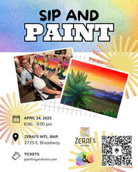 Tequila Sunrise Paint and Sip at Zerai’s