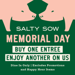 Enjoy A Dinner On Salty Sow This Memorial Day