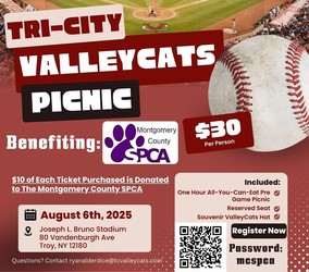 Tri-City Valley Cats Picnic Benefitting the MC-SPCA