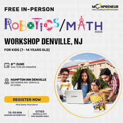 Free In-Person Robotics/Math Workshop for Kids at  Denville, NJ (7-14)