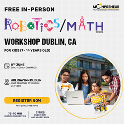 Free In-Person Robotics/Math Workshop for Kids at Dublin, CA(7-14)