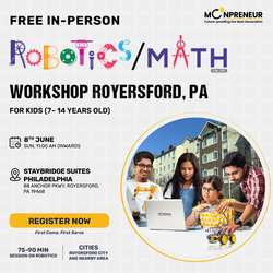 Free In-Person Robotics/Math Workshop for Kids at Royersford, PA 7-14)