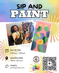 Pastel Cactus Paint and Sip at Bawker Cider