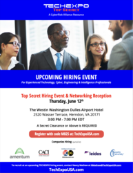 In-Person TECHEXPO Top Secret Hiring Event & Networking Reception
