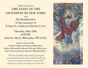 The Feast of the Ascension of our Lord-Rededication of Church Sanctuary