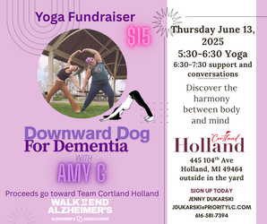 Downward Dog for Dementia - Yoga Fundraiser for the Walk to End Alzheimer's - Holland