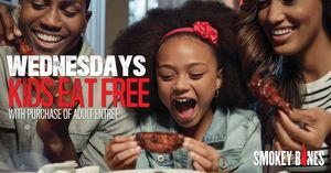 Free Kids Meals Every Wednesday at Smokey Bones!