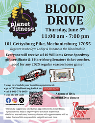Blood Drive at Planet Fitness