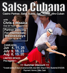 Salsa Cubana Partner Dance Class (Move up to Intermediate!)