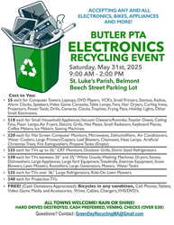 Electronics Recycling Fundraiser- Butler PTA