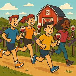 Sakonnet Vineyard Hosts Rhode Races Wine Run  on Saturday June 7th