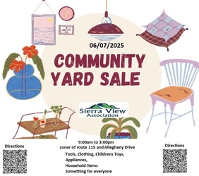 Sierra View Association Community Yard Sales