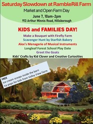 Saturday Slowdown at RambleRill Farm:  Kids and Families Day