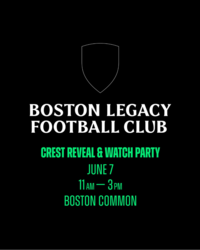 Boston Legacy FC to Host Fan-Fueled Crest Reveal Celebration and Outdoor NWSL Watch Party