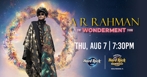 Experience A.R. Rahman in South Florida! Presented by Concerts West, AEG Presents, and Kash Patel Pr