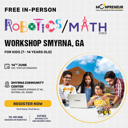 In-Person Free Robotics Workshop for Kids at Smyrna, GA,  (7-14)