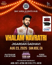 Vhalam Navratri with Jigardan Gadhavi - Garba & Dandiya Event 2025