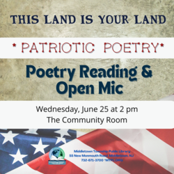 This Land is Your Land Poetry Reading and Open Mic