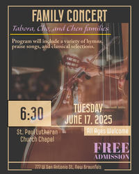 Family Concert (Tabora, Cho, & Chen families)