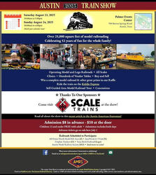Austin Train Show, August 23, 24 2025, Palmer Event Center