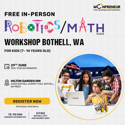 In-Person Free Robotics/Math Workshop for Kids at Bothell, WA (7-14)