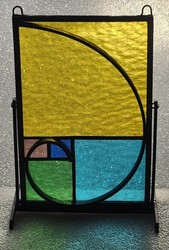 Fibonacci Spiral Leaded Glass Class