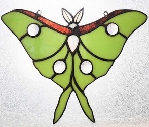 Luna Moth Leaded Glass Class