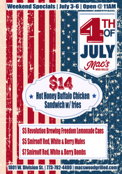 4th of July Weekend at Mac’s Wood Grilled