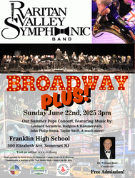 Raritan Valley Symphonic Band Annual Pops Concert – “Broadway Plus”