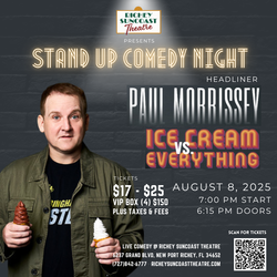 Comedian Paul Morrissey Brings "Ice Cream vs Everything" to Richey Suncoast Theatre