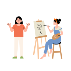 Paint Your Partner Portrait Class