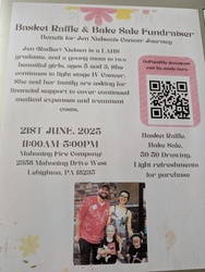 Basket Raffle/bake sale fundraiser to benefit Jen Radler -Nielsen's cancer journey
