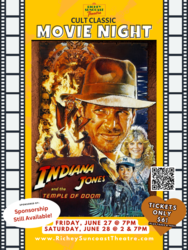 Indiana Jones and The Temple of Doom Blasts onto the Big Screen at Richey Suncoast Theatre!
