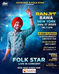 Folk Star Live Concert in New York By Ranjit Bawa