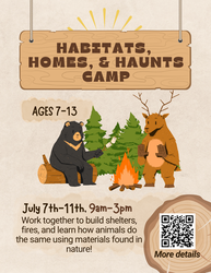 Habitats, Homes & Haunts Camp at Westmoreland Sanctuary