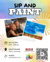 Monsoon Magic Paint and Sip at Bacio Italiano