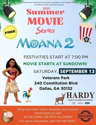 FREE Movie in the Park- Paulding County Parks, Recreation and Cultural Affairs