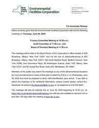 NYS Environmental Facilities Corporation's Annual Board Meeting