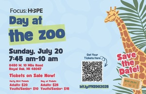 Focus: HOPE Day at the Zoo – Sunday, July 20!